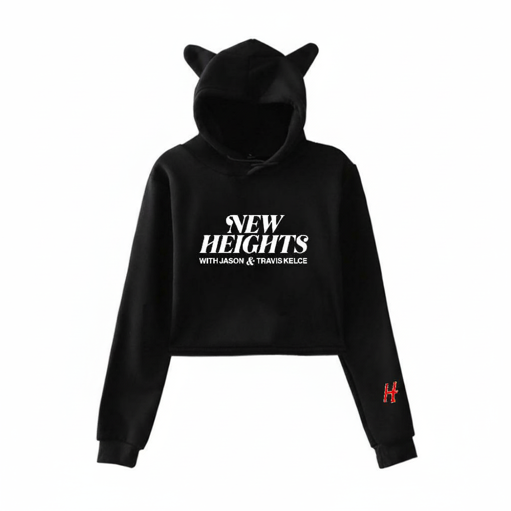 New Heights TRAVIS KELCE & JASON KELCE – Crop Top Hoodie