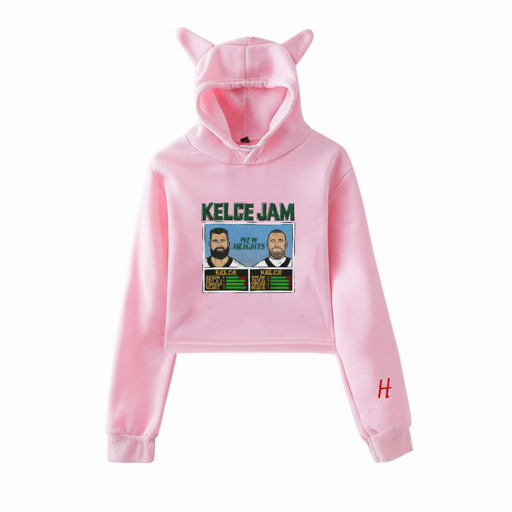 Kelce Jam Jason And Travis Crop Top Hoodie