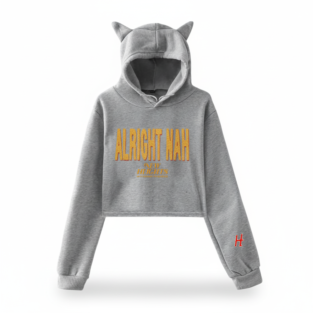 New Heights ALRIGHT NAH – Crop Top Hoodie - Image 2