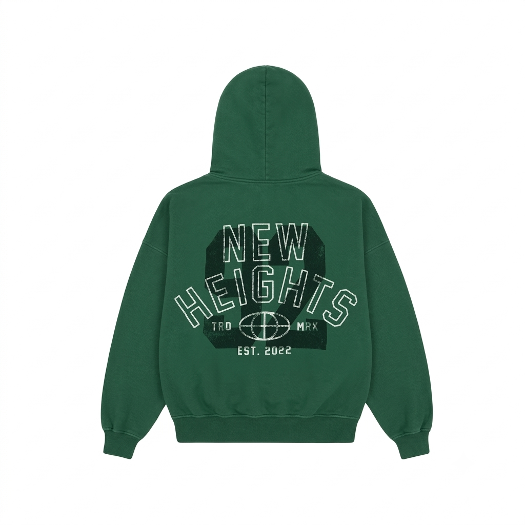 New Heights Globe Graphic Hoodie, NH Logo