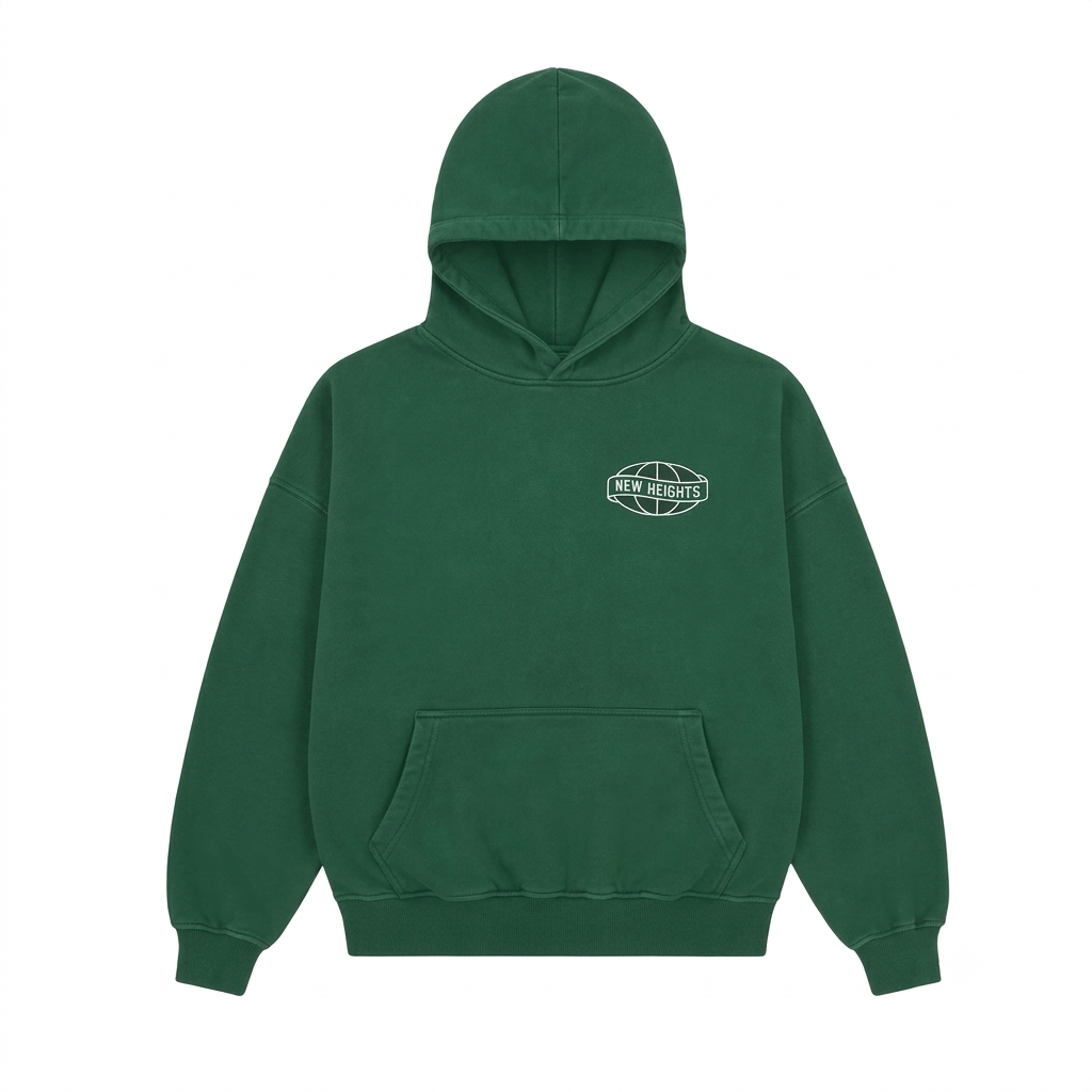 New Heights Globe Graphic Hoodie, NH Logo - Image 2