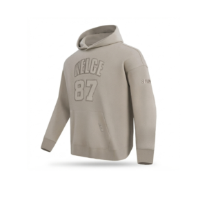 Travis Kelce Tan Kansas City Chiefs Pullover Hoodie