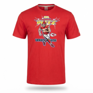 Travis Kelce Heathered Red Kansas City Chiefs T-Shirt