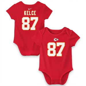 Travis Kelce Red Kansas City Chiefs Bodysuit