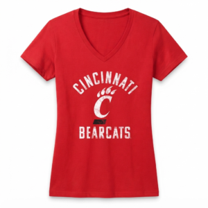 Womens University of Cincinnati Bearcats V-Neck T-Shirt