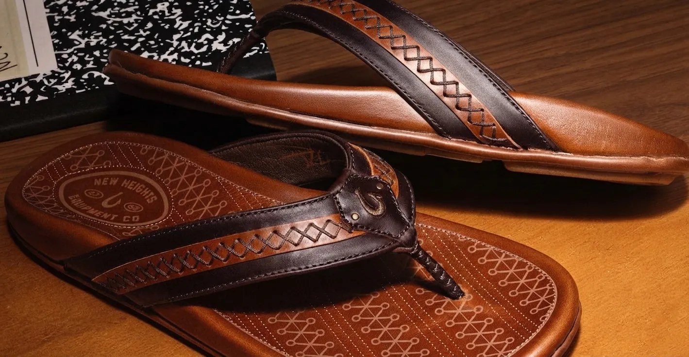 OluKai Mea Ola Nu'u Men's Sandals, New Heights Jason & Travis Kelce Collab