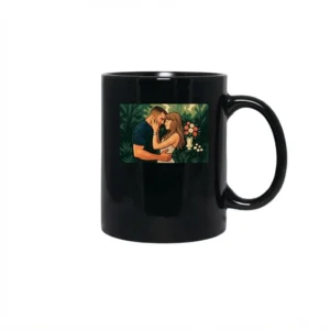 Travis and Taylor Love Logo Black Mug